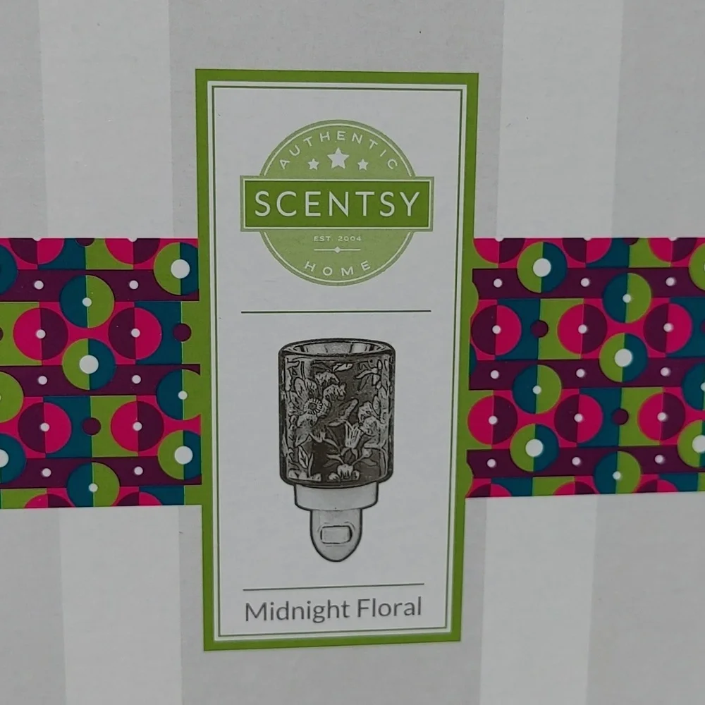 Scentsy Midnight Floral Plug In Mini Warmer Retired - Picture 8 of 9